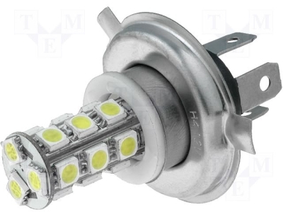 Лампа H4-18WH Лампа LED; бял; H4; 12V; 81lm; Бр.диоди:18